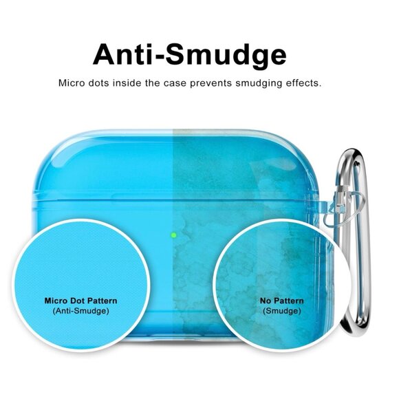 NWT Transparent NEON BLUE Silicone Case for Apple Airpods Pro 2 - Picture 9 of 11